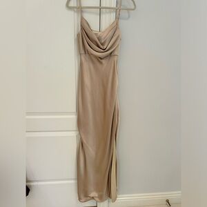 Revelry Champagne Gold Bridesmaid Dress